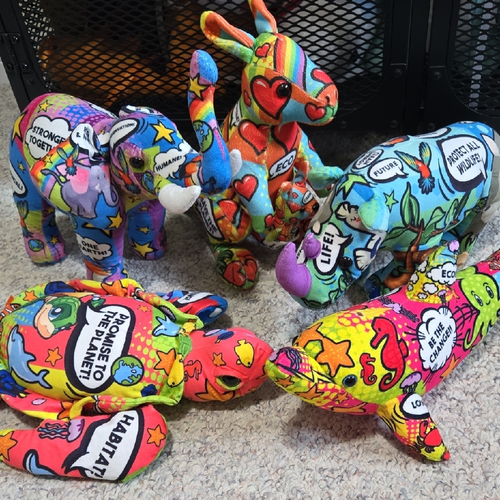 Wild Republic Message From The Planet Eco-Friendly Plush Toy Set Of 5